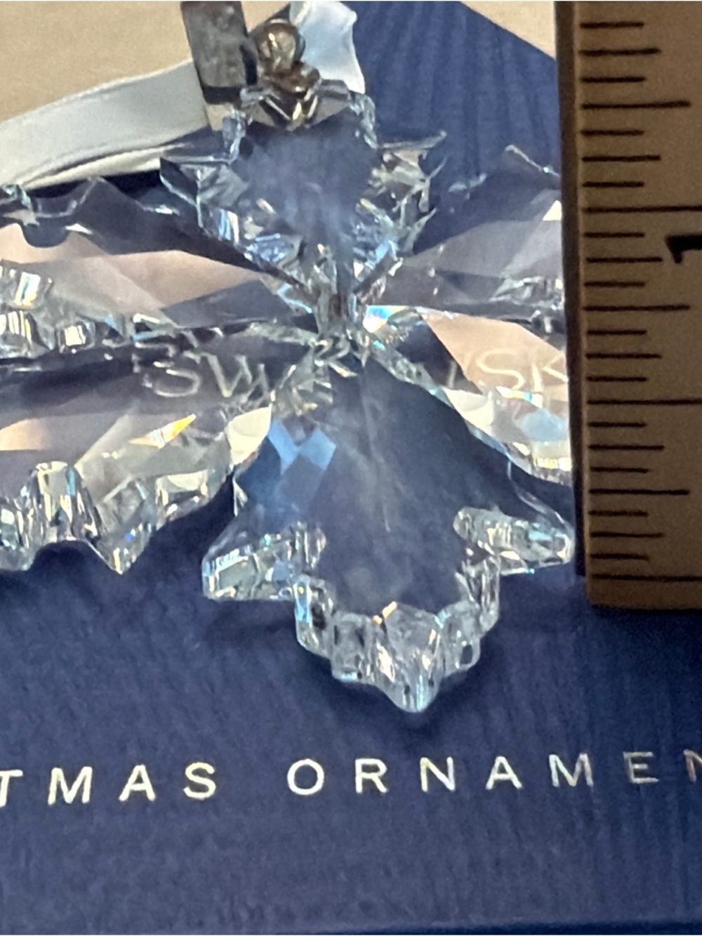 Swarovski 2014 SNOWFLAKE STAR Christmas Ornament Crystal In Box - Picture 9 of 9